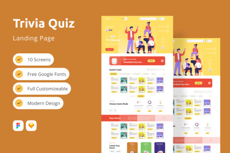 Izzy - Trivia Quiz Landing Page V2