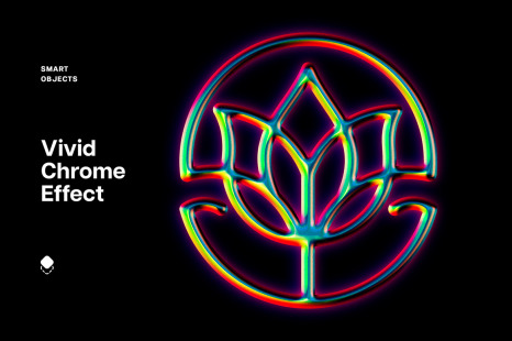 Vivid Chrome Text &amp; Logo Effect