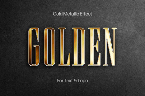 Gold Metallic Text &amp; Logo Effect