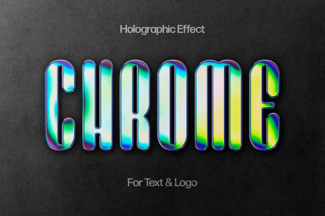 Holo Metallic Text &amp; Logo Effect