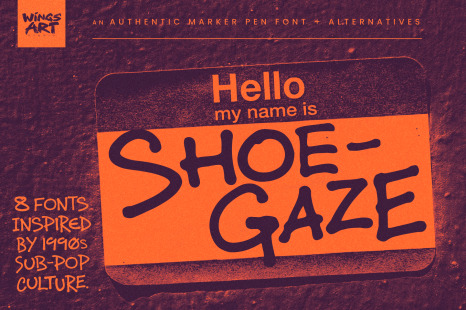 Shoegaze: A 90s Inspired Alt-Rock Marker Pen Font