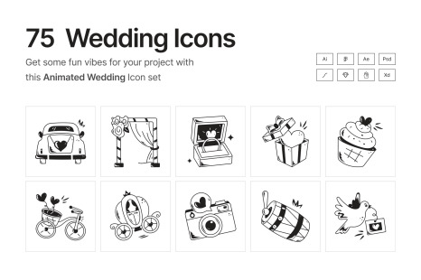 Animated Wedding Icons