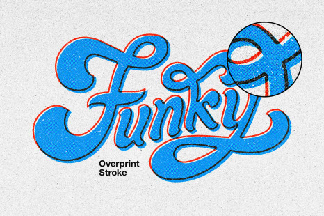 Overprint Halftone Text Effect