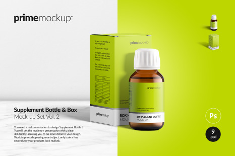 Supplement Bottle Mockup Set Vol. 2