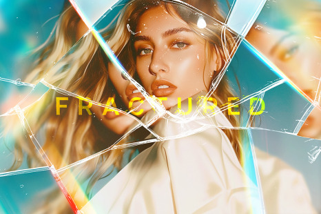 Fractured Broken Glass Photo Effect