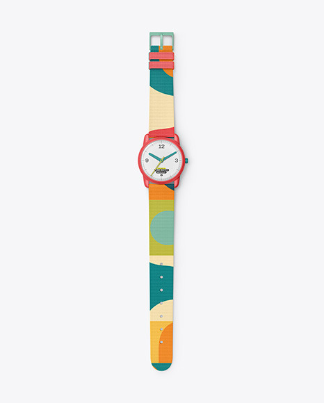 Hand Watch with Nylon Strap Mockup