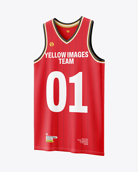 V-Neck Basketball Jersey Mockup
