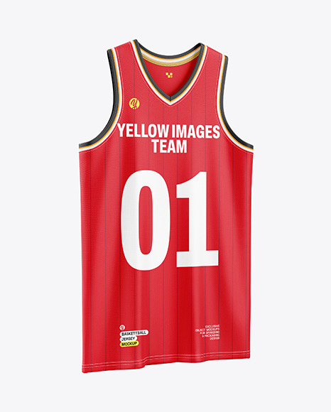 V-Neck Basketball Jersey Mockup