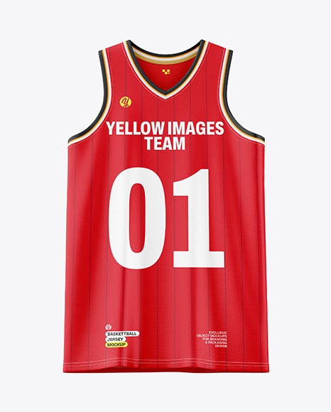 V-Neck Basketball Jersey Mockup