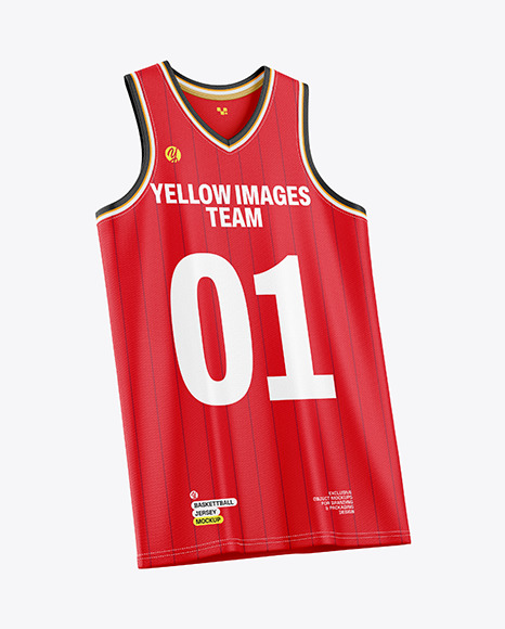 V-Neck Basketball Jersey Mockup