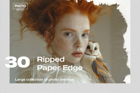 30 Ripped Paper Edge Effect Photo Overlays