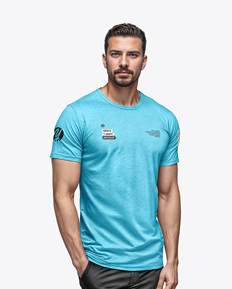 Man in a T-Shirt and Pants Mockup