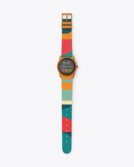 Smart Watch with Nylon Strap Mockup