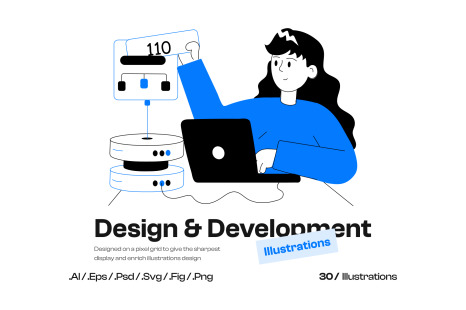 Design and Development Illustration Set