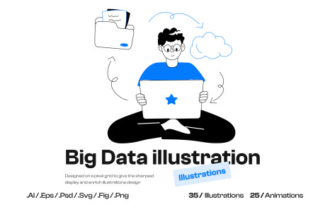 Animated Big Data Mini Illustrations