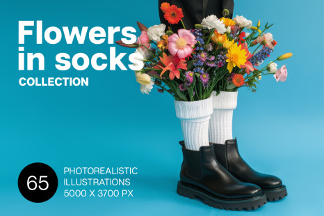 Flowers in socks