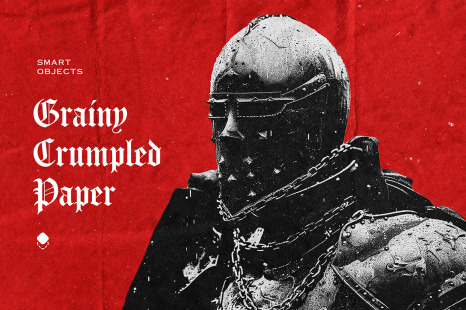 Grainy Crumpled Paper Photo Effect