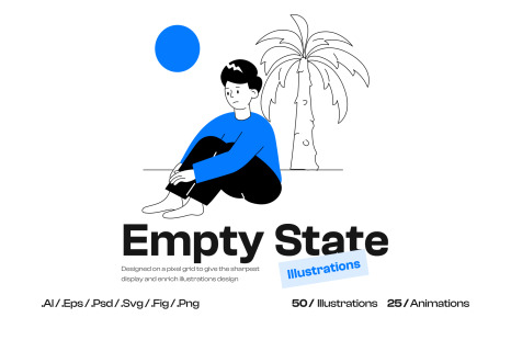 Animated Empty State Illustration Set
