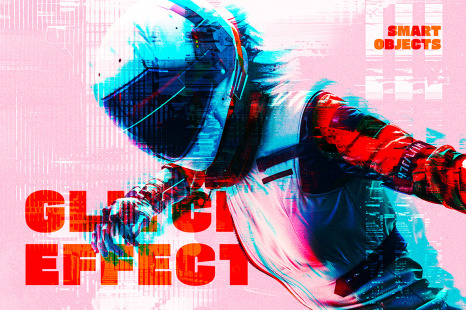 Glitched Distort Photo Effect