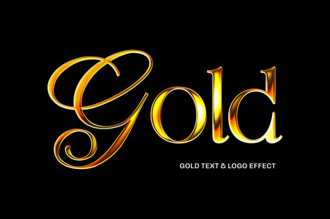 Gold Text &amp; Logo Effect