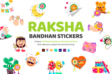 Animated Raksha Bandhan Stickers
