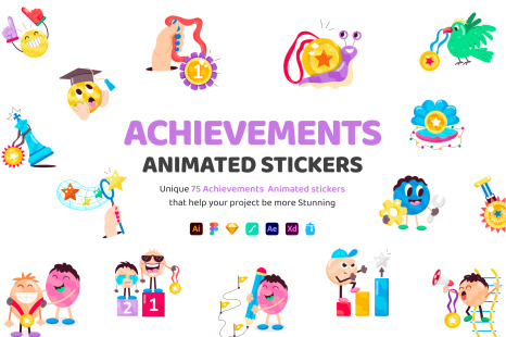 Animated Achievements Stickers