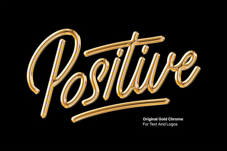 Polished Chrome Text &amp; Logo Effect