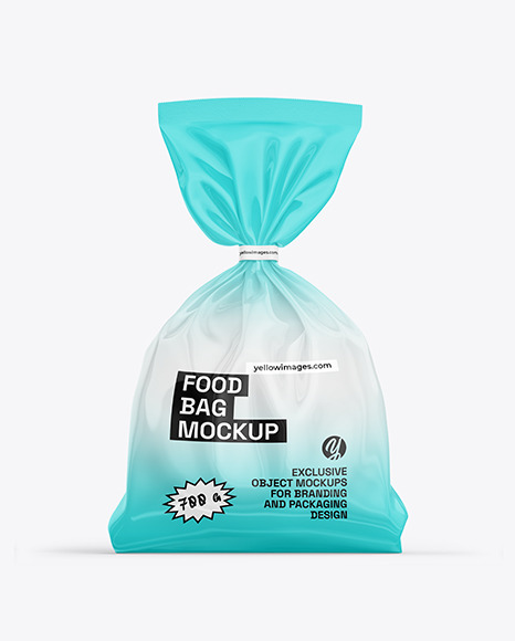 Glossy Food Bag Mockup