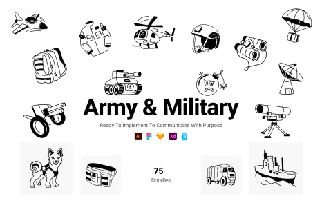 Army and Military Doodles