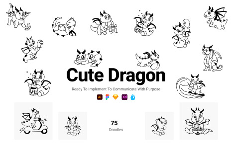 Cute Dragon Icons