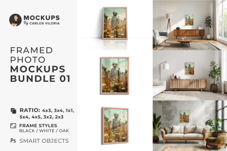 Framed Photo Mockups Bundle 01