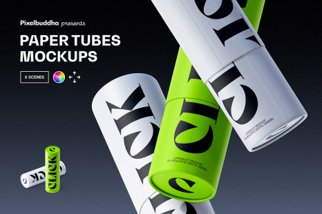 Paper Tube Mockup Set