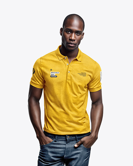 Man in a Polo Shirt and Pants Mockup