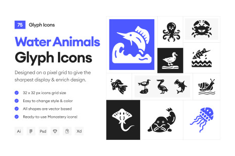 Water Animals Icons