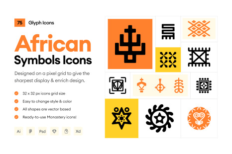 African Symbols Icons