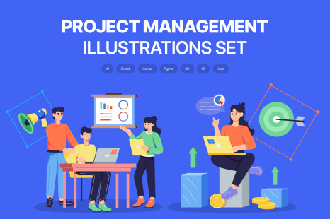 Project Management Illustration Set