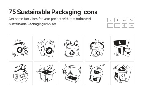 Sustainable Packaging Icons