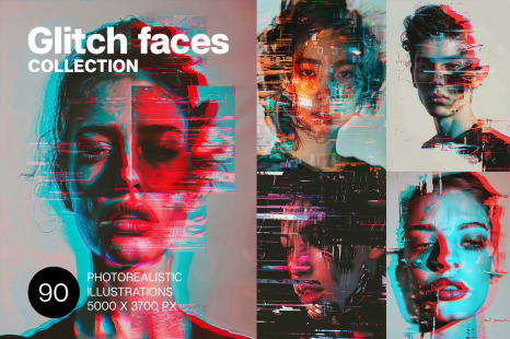 Glitch faces