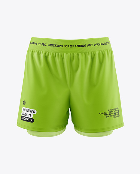 Women&#039;s Sports Shorts Mockup - Front View