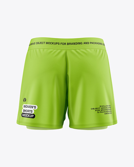 Women&#039;s Sports Shorts Mockup - Back View