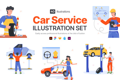 Car Service Illustrations