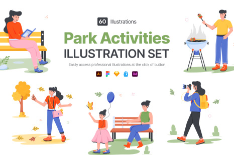 Park Activities Illustrations