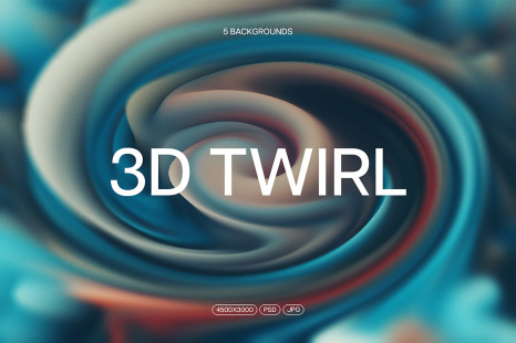 3D Twirl Abstract Backgrounds