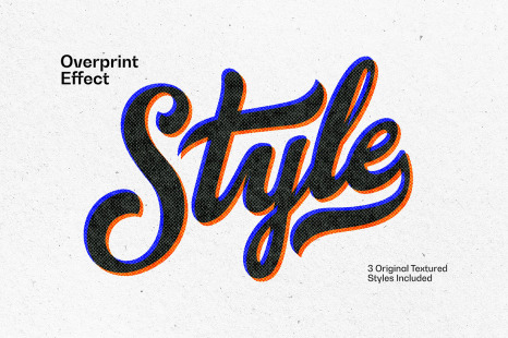 Overprint Grunge Text &amp; Logo Effect
