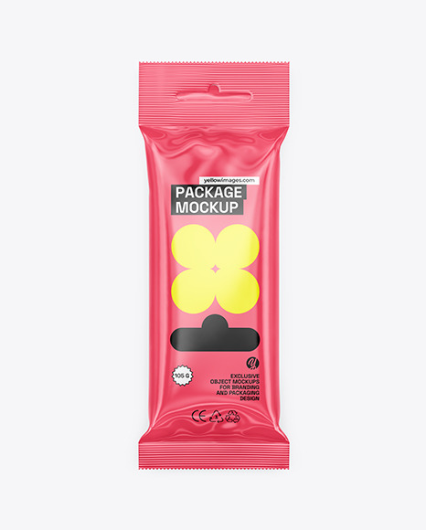Glossy Snack Package Mockup