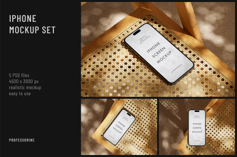 iPhone 15 Pro Mockup Set