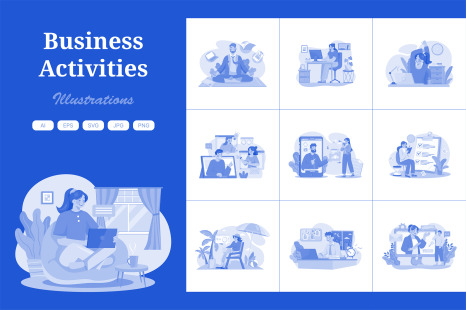 M494_Business Activities Illustration Pack