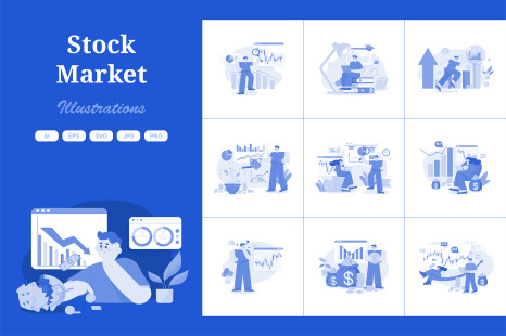 M493_Stock Market Illustration Pack