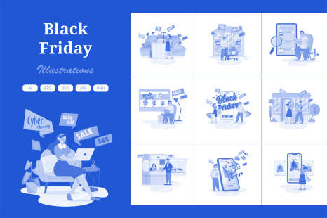 M491_Black Friday Illustration Pack