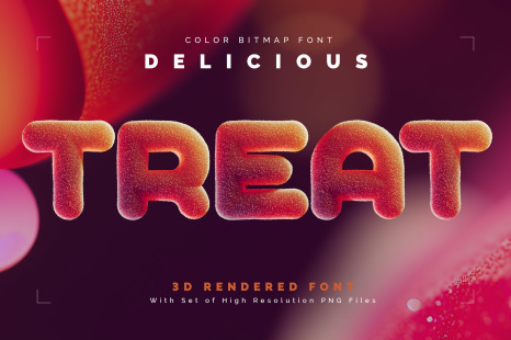 Delicious Treat — Color Bitmap Font